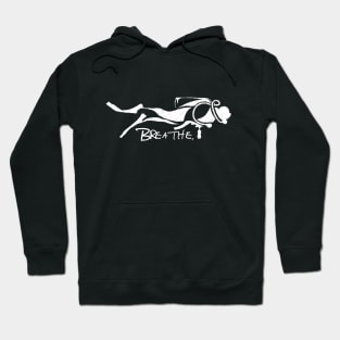 Swimming diver (white) Hoodie